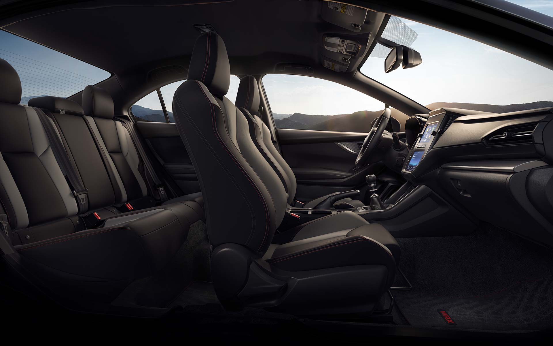 A side view of the Recaro performance front seats in the 2022 Subaru WRX