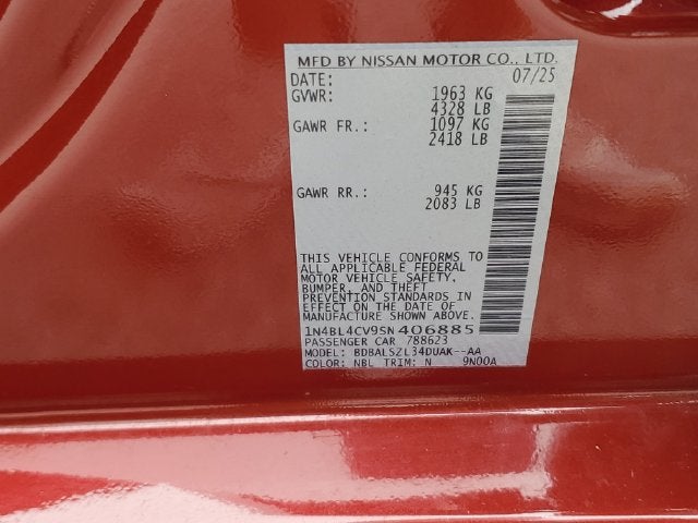 2025 Nissan Altima 2.5 SR