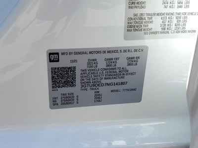 2022 GMC Sierra Limited SLT