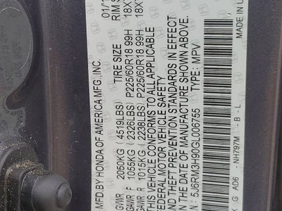 2016 Honda CR-V Touring