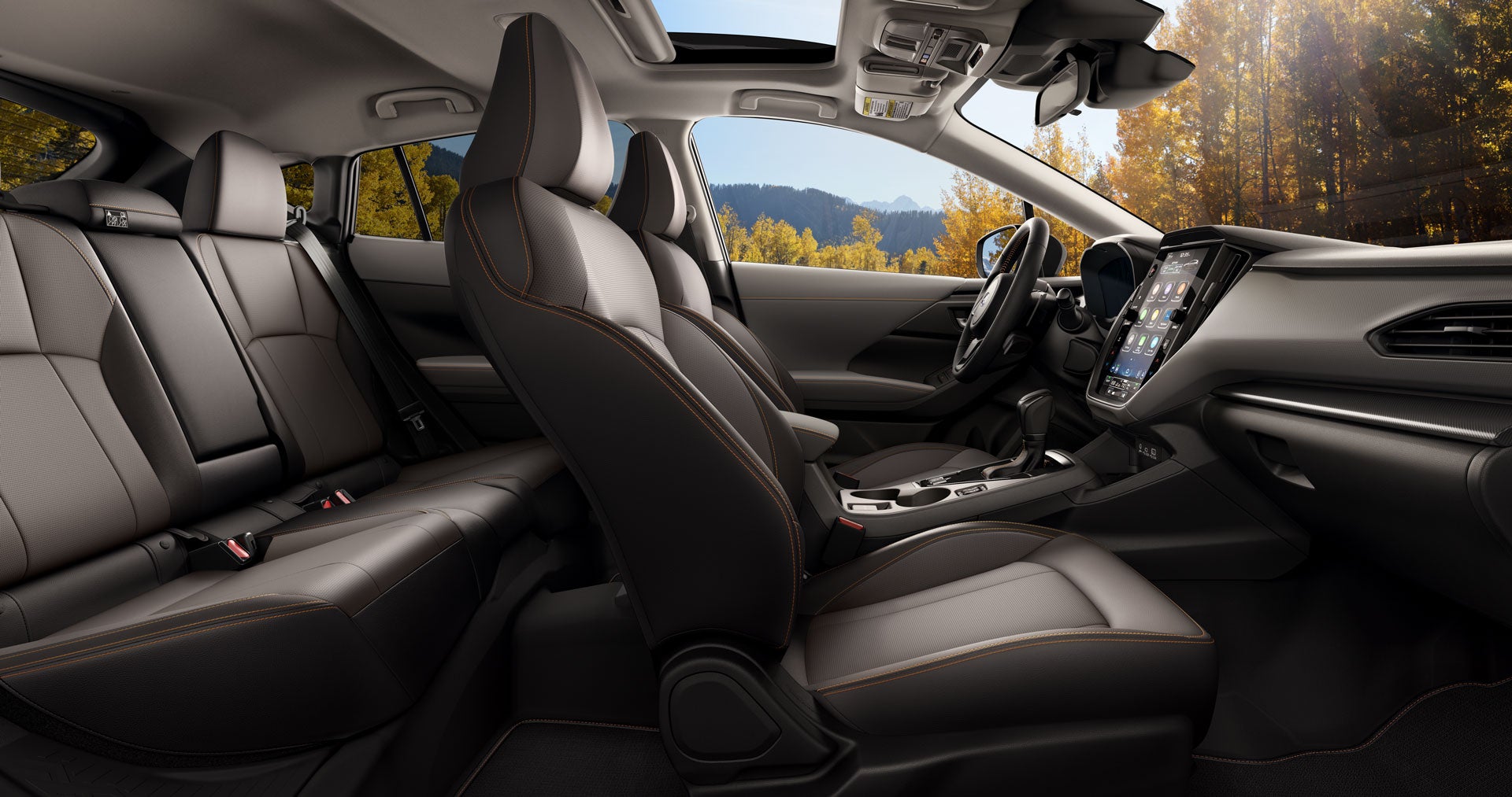 2027 Subaru Crosstrek Limited Hybrid Shown in Gray StarTex w/ Orange Stitch®