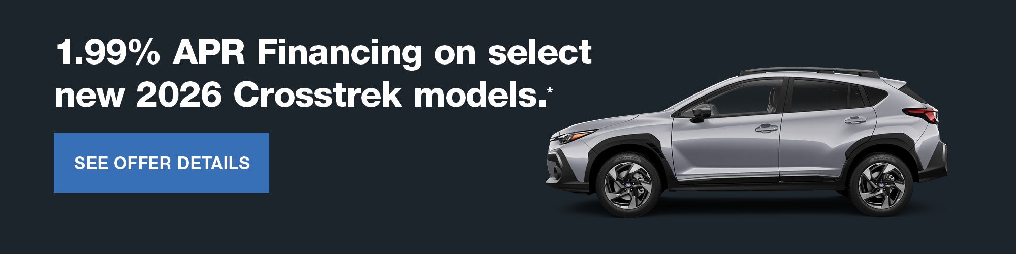 Dark Blue Background and Silver Crosstrek