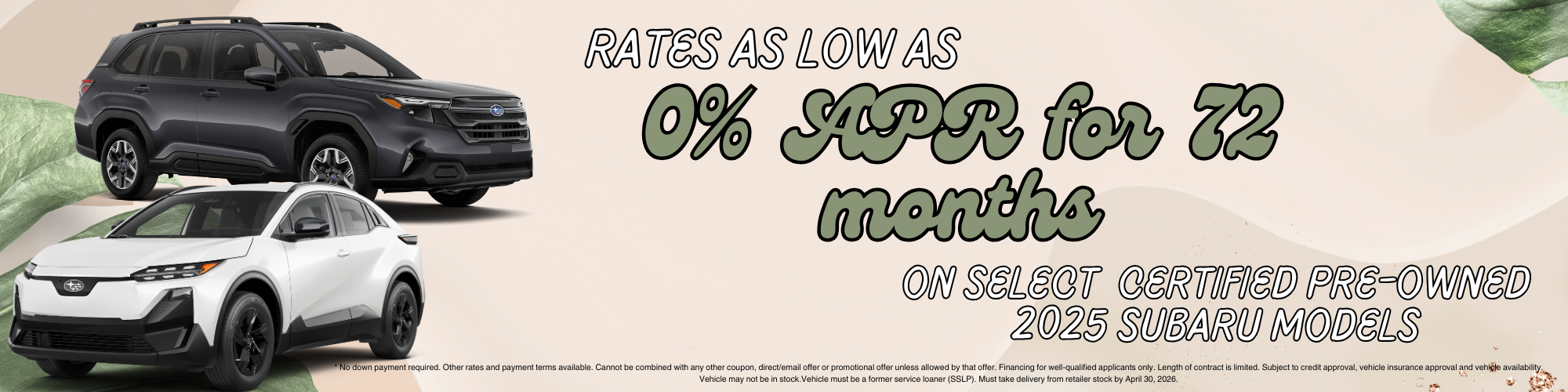 Select CPO 2025 Subaru Models