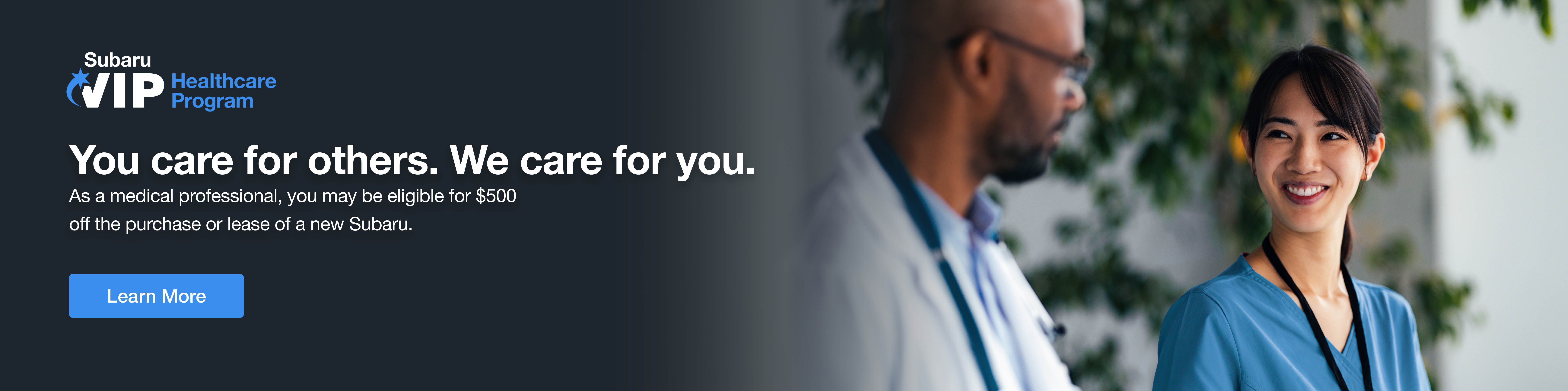 VIP Healthcare Program. Two medical professionals talking.
